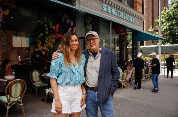 Sabrina Rudin Anthony Leichter Cafe Aspen NYC July 2024